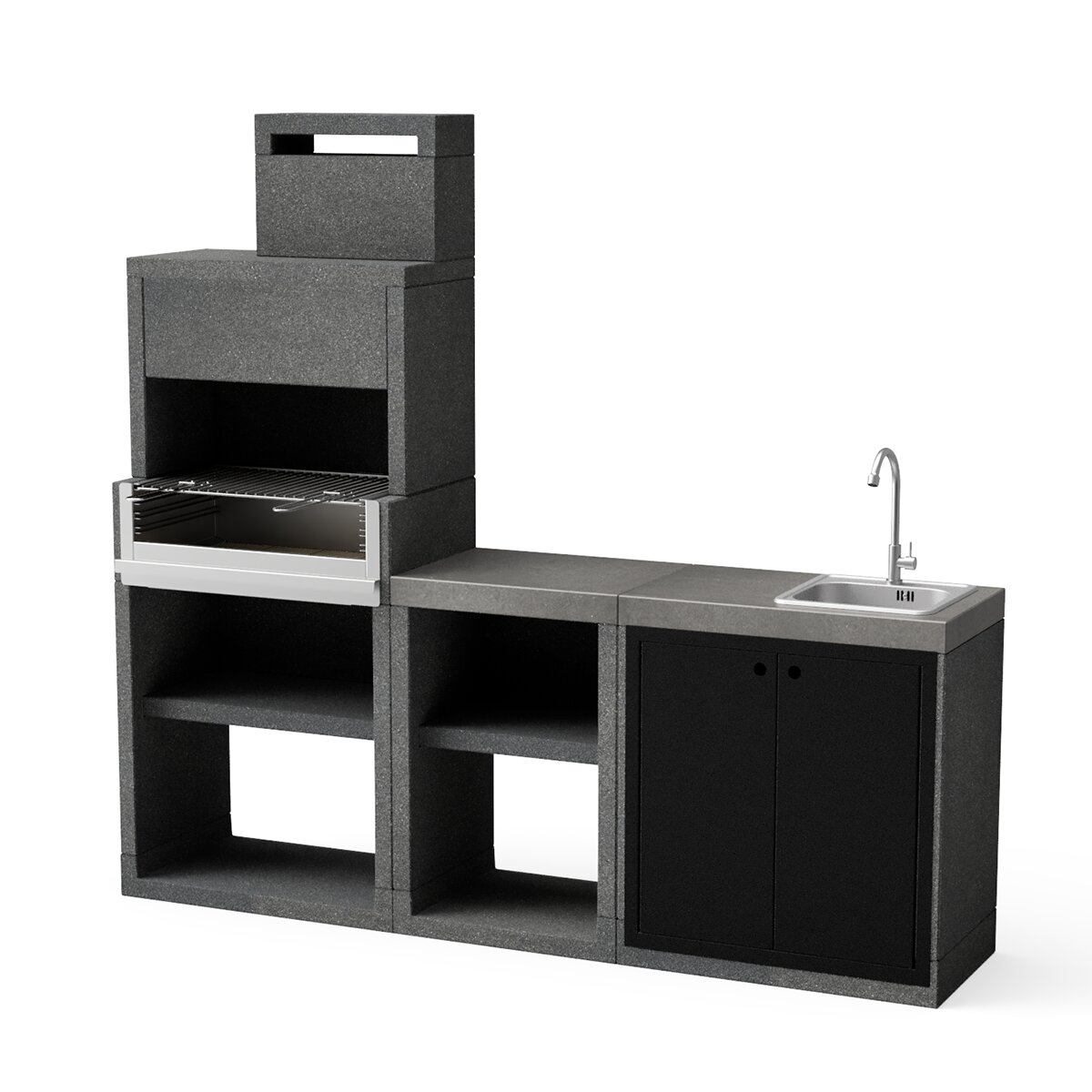 Imagen 0 de Barbacoa de obra Black Venit Pack 2