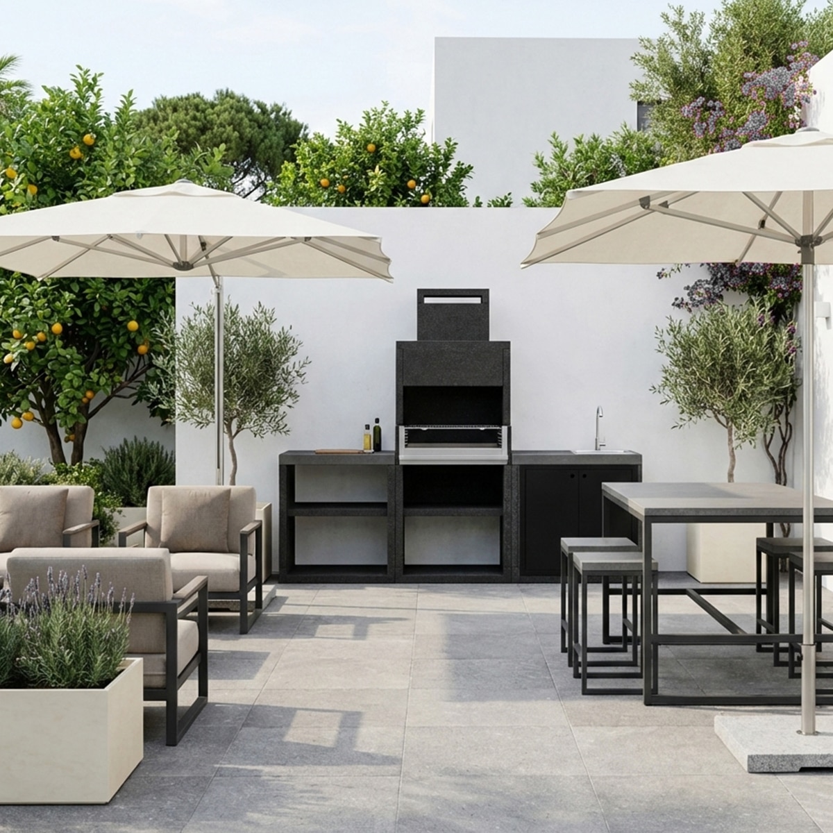 Barbacoa de obra Black Venit Pack 2 Gris-3
