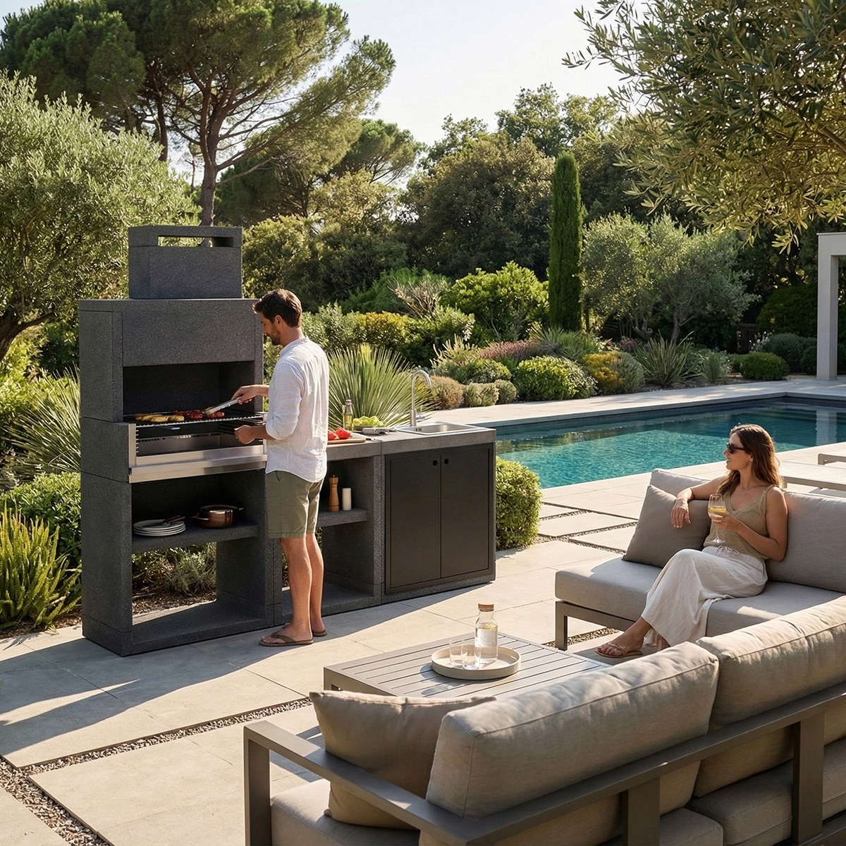 Barbacoa de obra Black Venit Pack 2 Gris-4