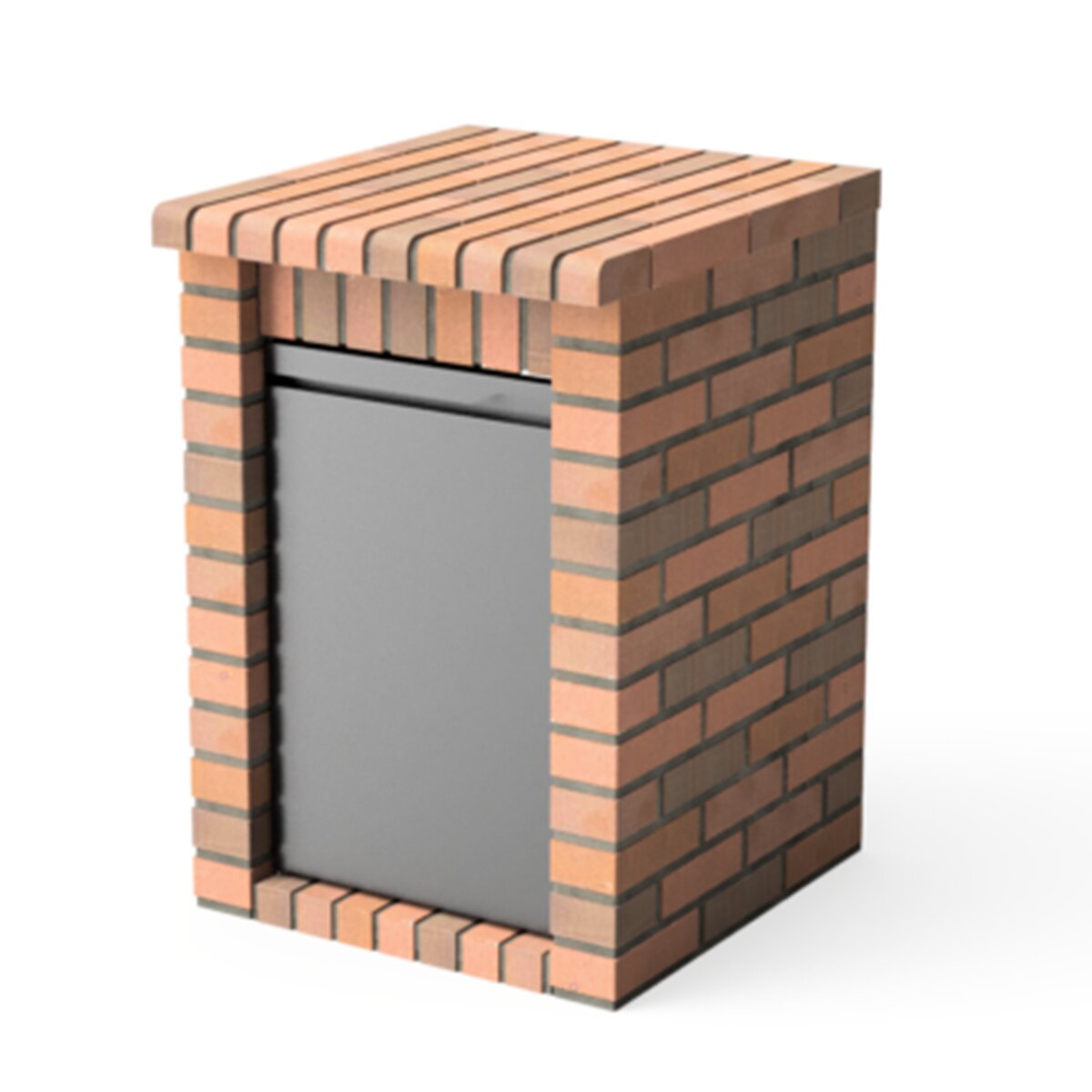 Módulo de Bancada Volterra 61 C/ Porta em Tijolo Terracota Terracota-1