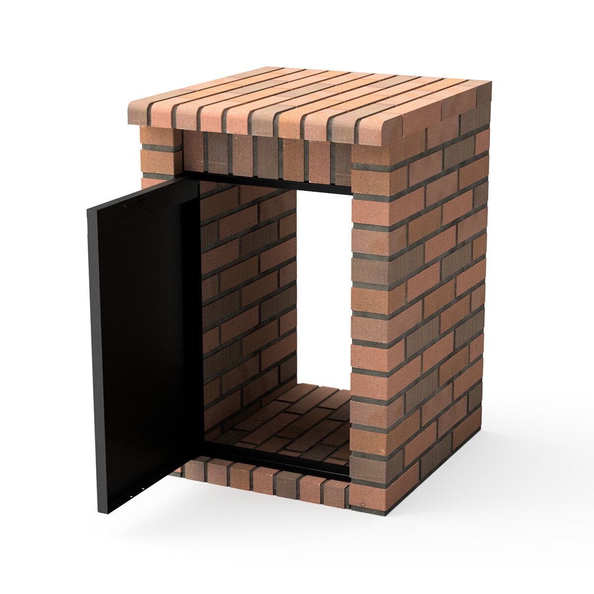 Módulo de Bancada Volterra 61 C/ Porta em Tijolo Terracota Terracota-2
