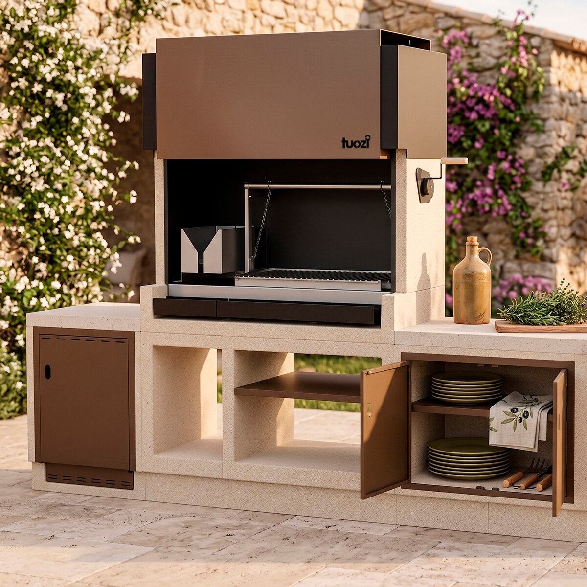 Módulo Kitaway Areia Oxi 84 com Porta Dupla Castanho-2
