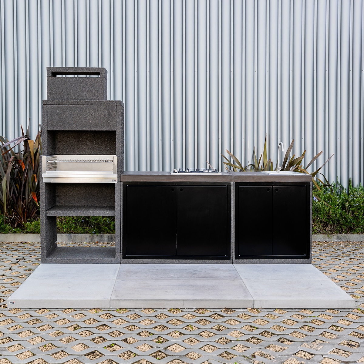 Modulo Tuozi Black Venit 110 Hornilho Gas Y Dupla Puerta Veno Negro-8