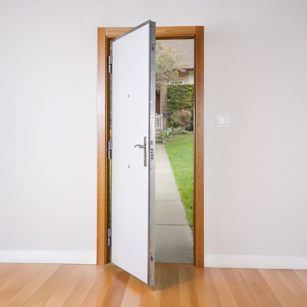 Puerta Acorazada Premium Tesa Roble/Blanco Roble / Blanco-1