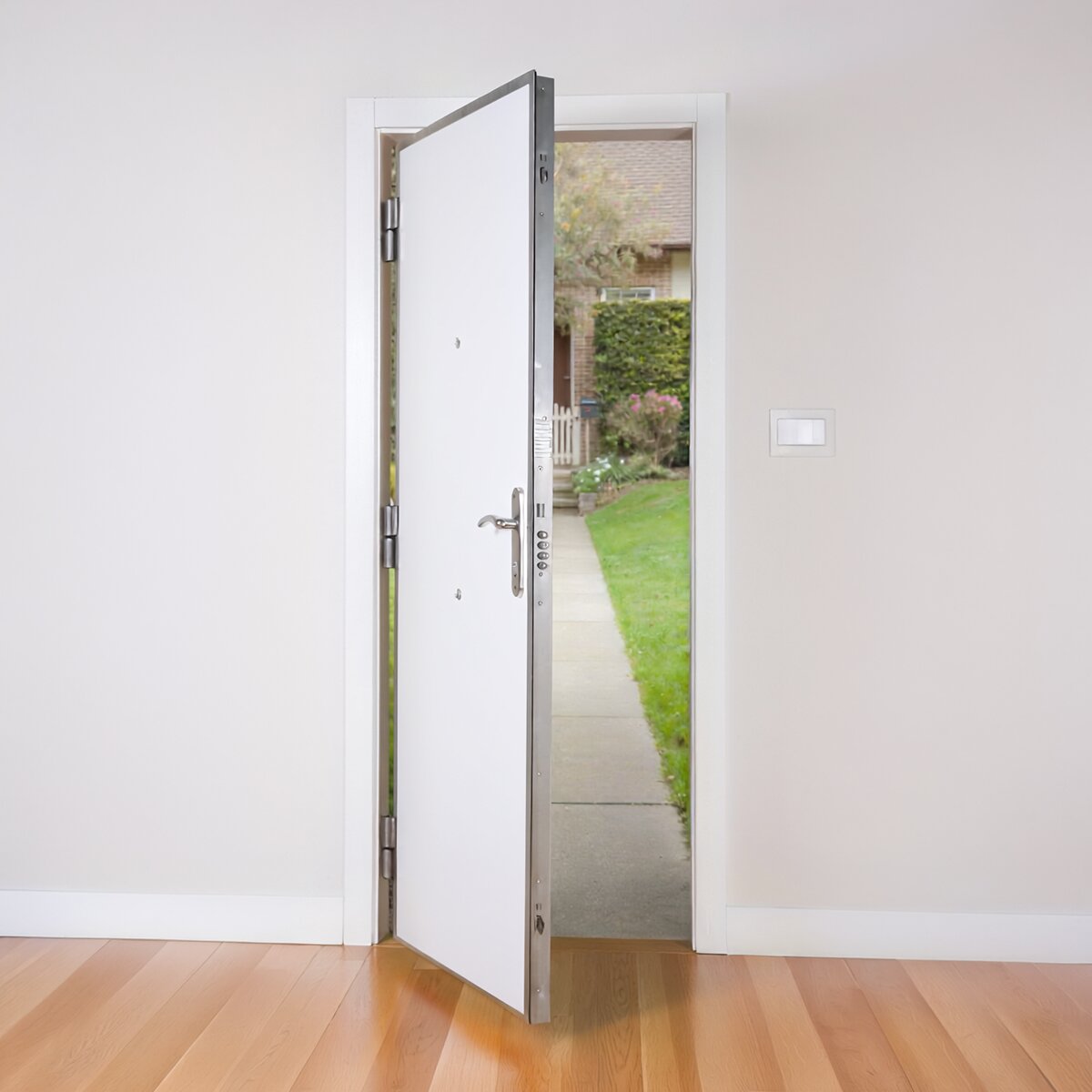 Puerta Acorazada Premium Tesa Blanco Blanco-1