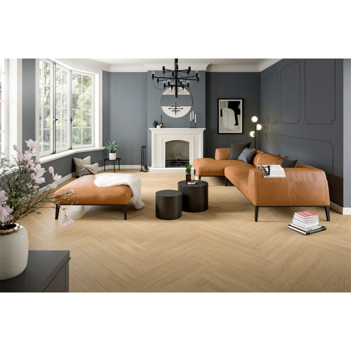 Suelo Laminado Espiga 8/32 Roble Casella Natural Herringbone EL2152 1,97 m² Roble Casella Natural-3