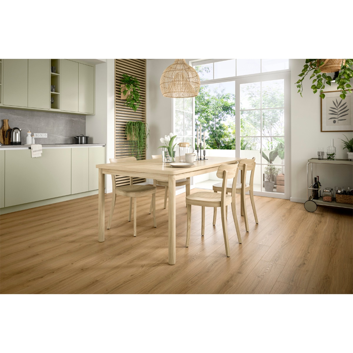 Suelo Laminado Classic Aqua+ 8/33 Roble Padua Miel EL2172 1,99 m² Madera-3