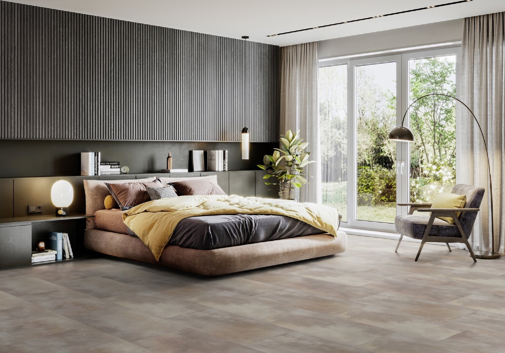 Suelo Vinílico Click Virtuo 399 x 730 mm - 2,04 m² Acuarela Taupe-4