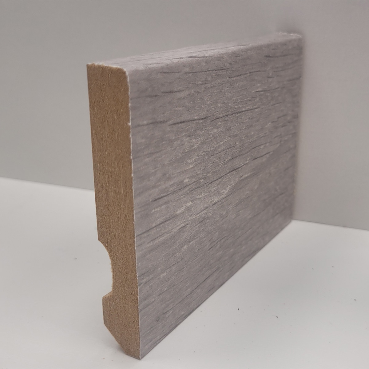 Imagen 0 de Rodapie MDF 2400x80x12 Canto Cuadrado Gris REF. C176
