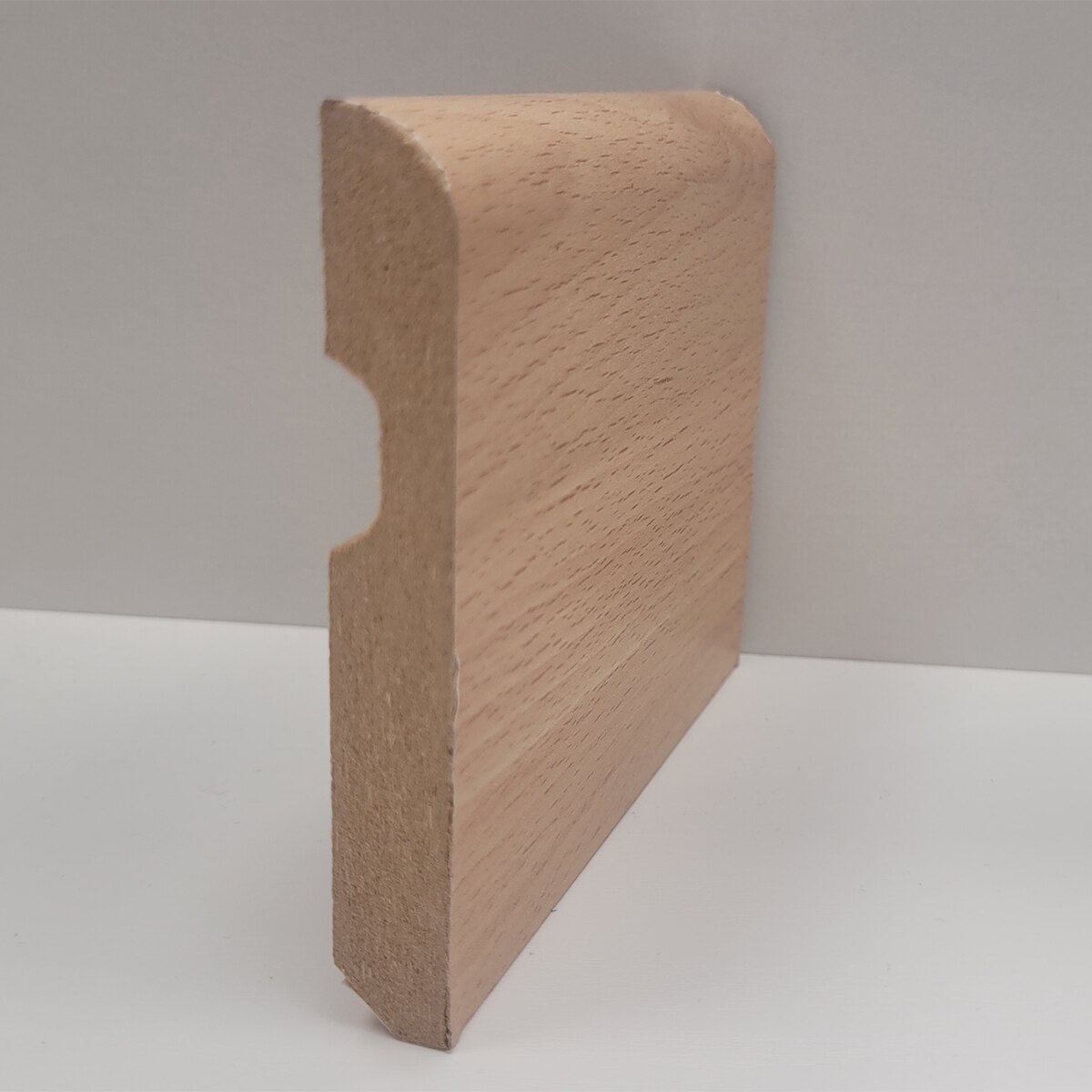 Rodapie MDF 2200x90x12 Canto Redondo Color Haya Clara Haya clara-1