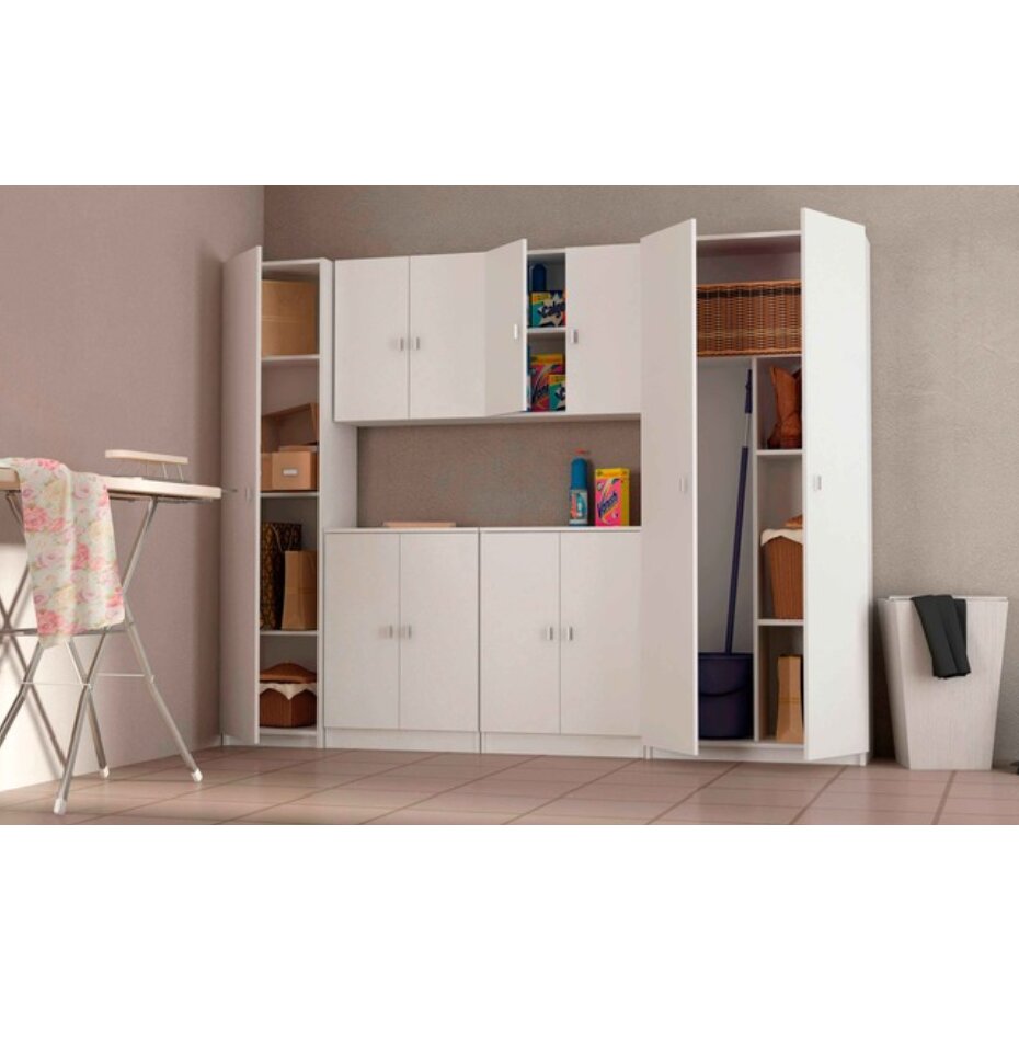 Armario Multiusos Melamina Colgar 2P Blanco-3