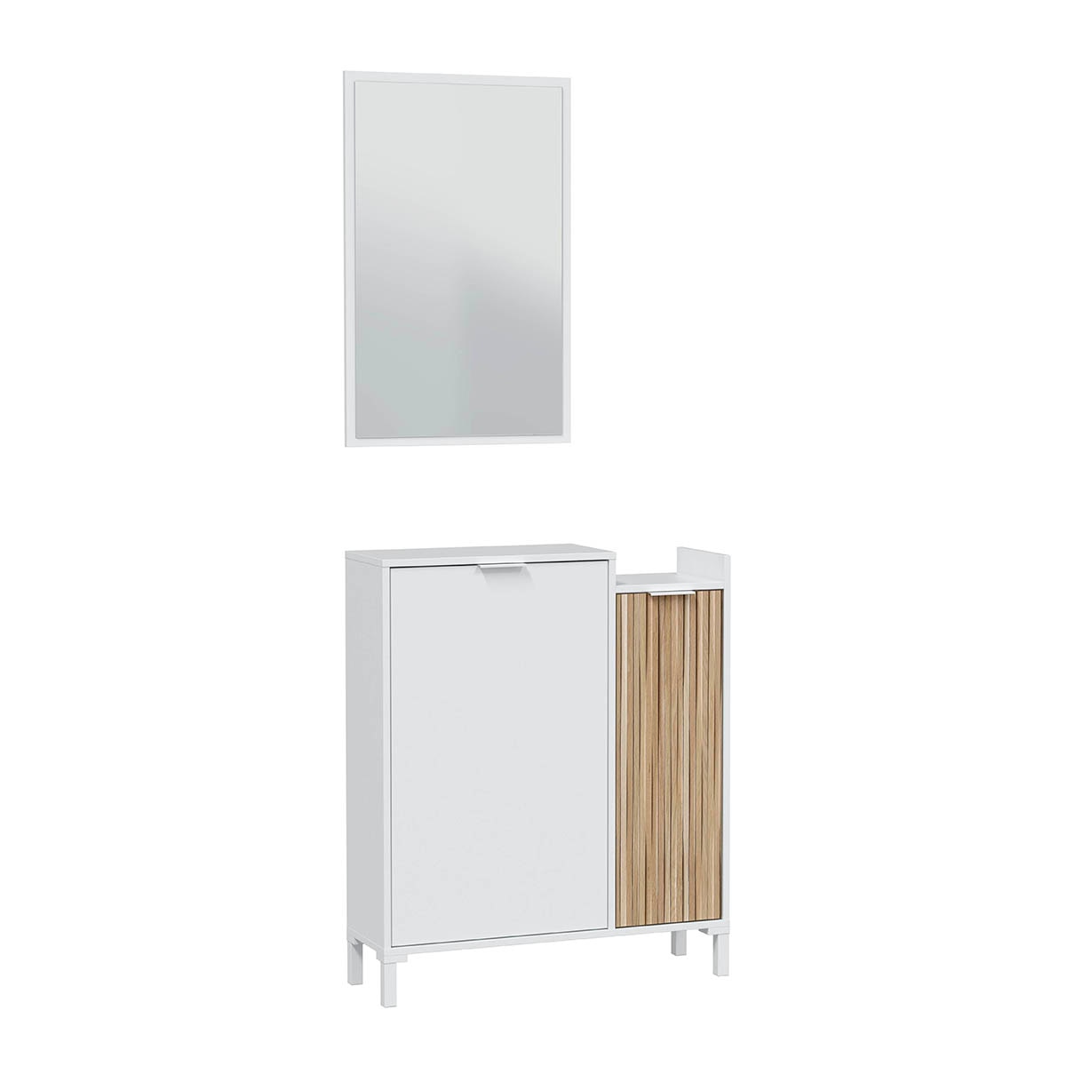 Imagem 0 de Móvel de Entrada Ethna de 2 Portas e Espelho Retangular