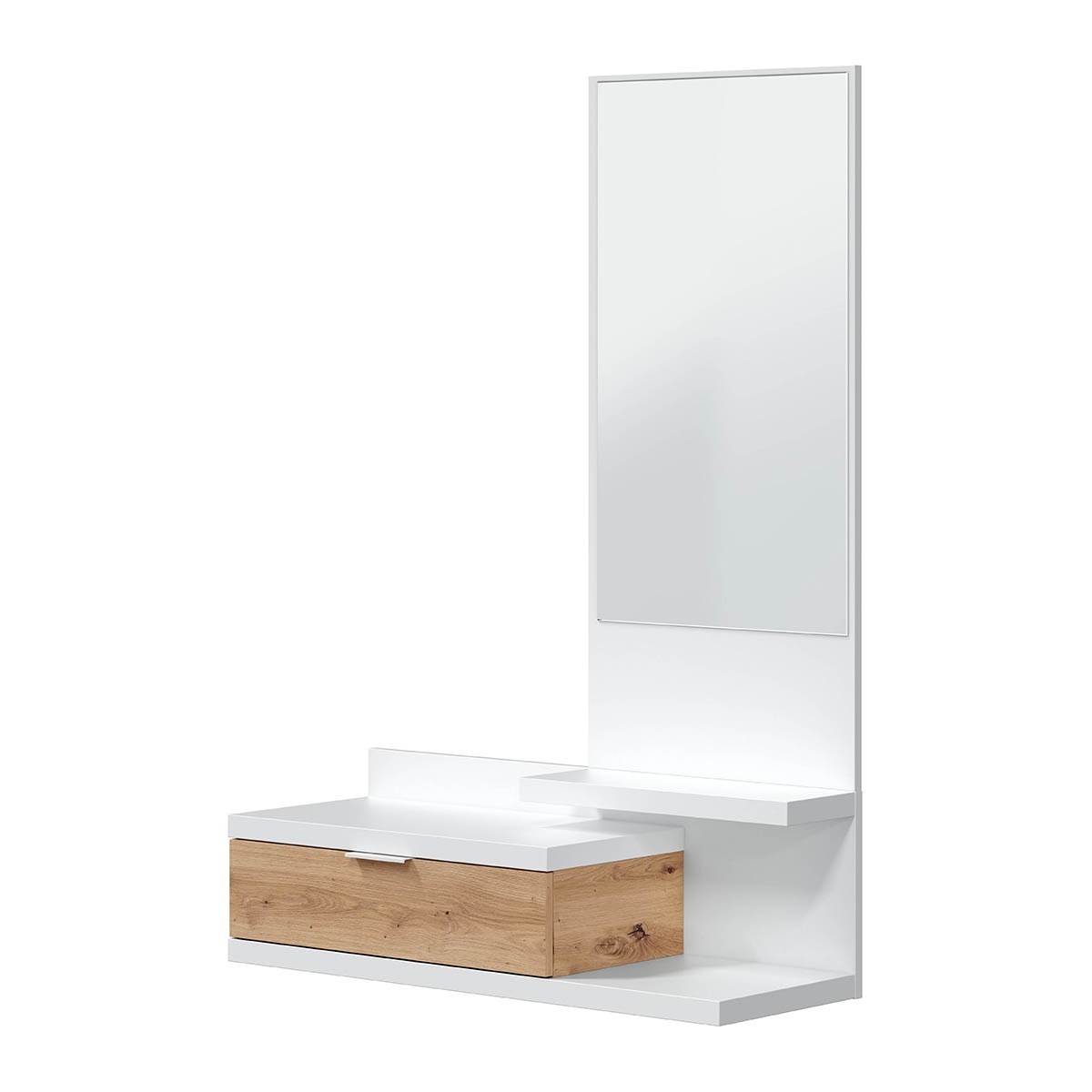 Imagem 0 de Móvel de Entrada Dahlia de 1 Gaveta e Espelho Retangular