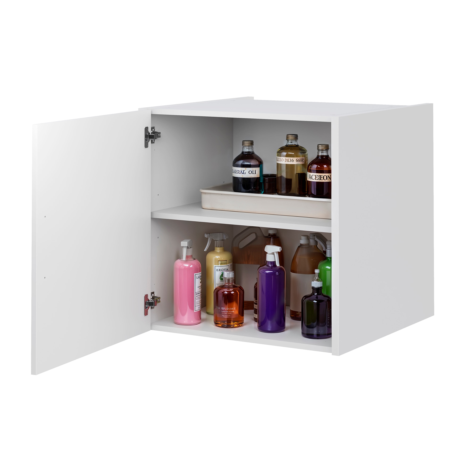 Módulo Alto para Máquina de Lavar Roupa com Espaço de Arrumação em Melamina - Branco Mate Branco-5