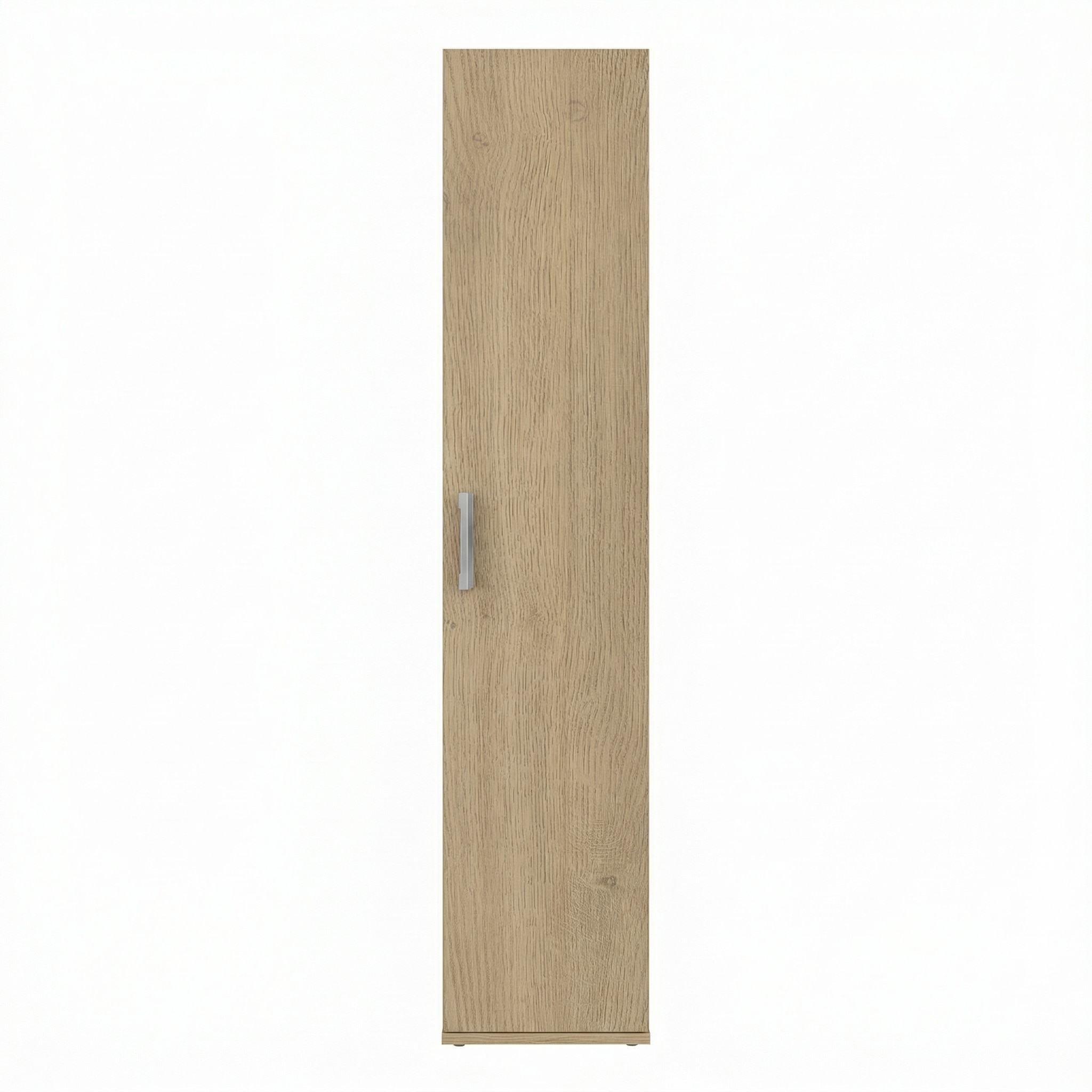 Columna Lavandería 1 Puerta de melamina blanca mate Roble-2
