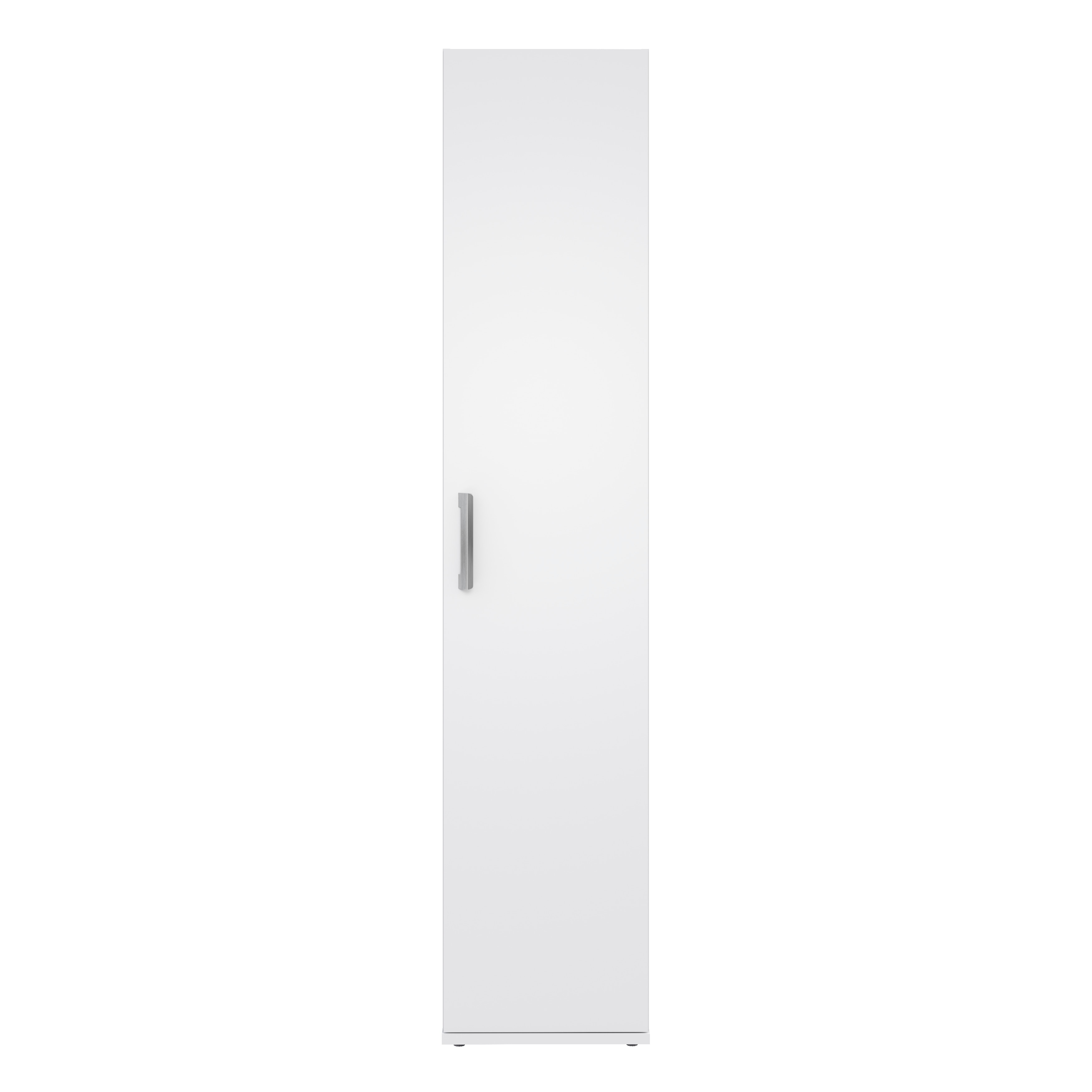 Columna Lavandería 1 Puerta de melamina blanca mate Blanco-2