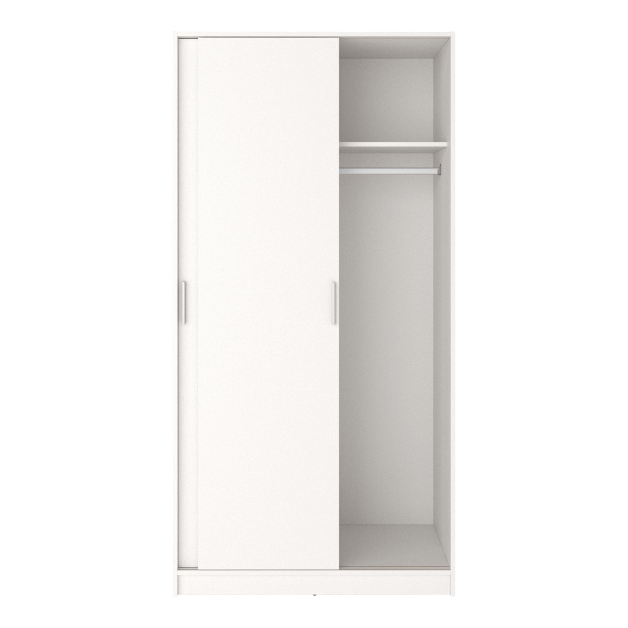 Roupeiro de 2 Portas de Correr Branco-6