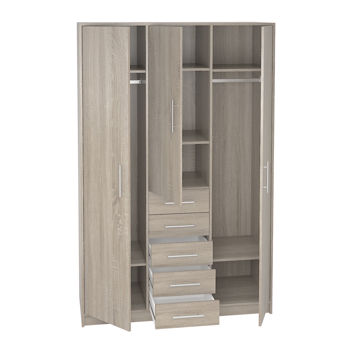 Imagen 0 de Armario Ropero 3 Puertas Abatibles + 5 Cajones