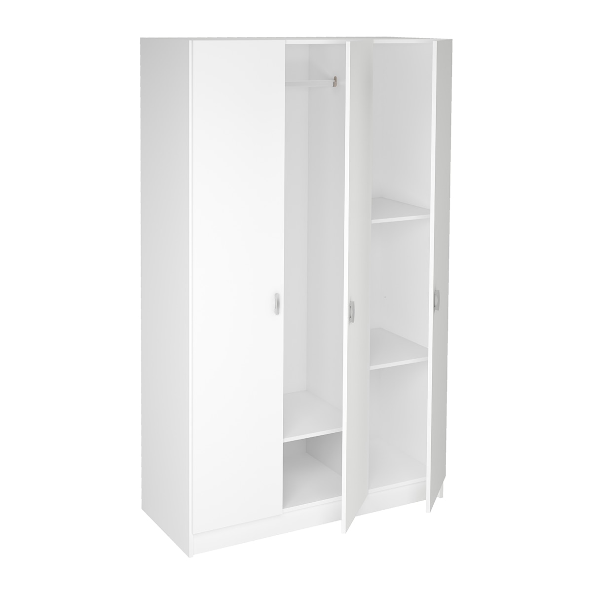 Armario Ropero 3 Puertas Abatibles Blanco-2