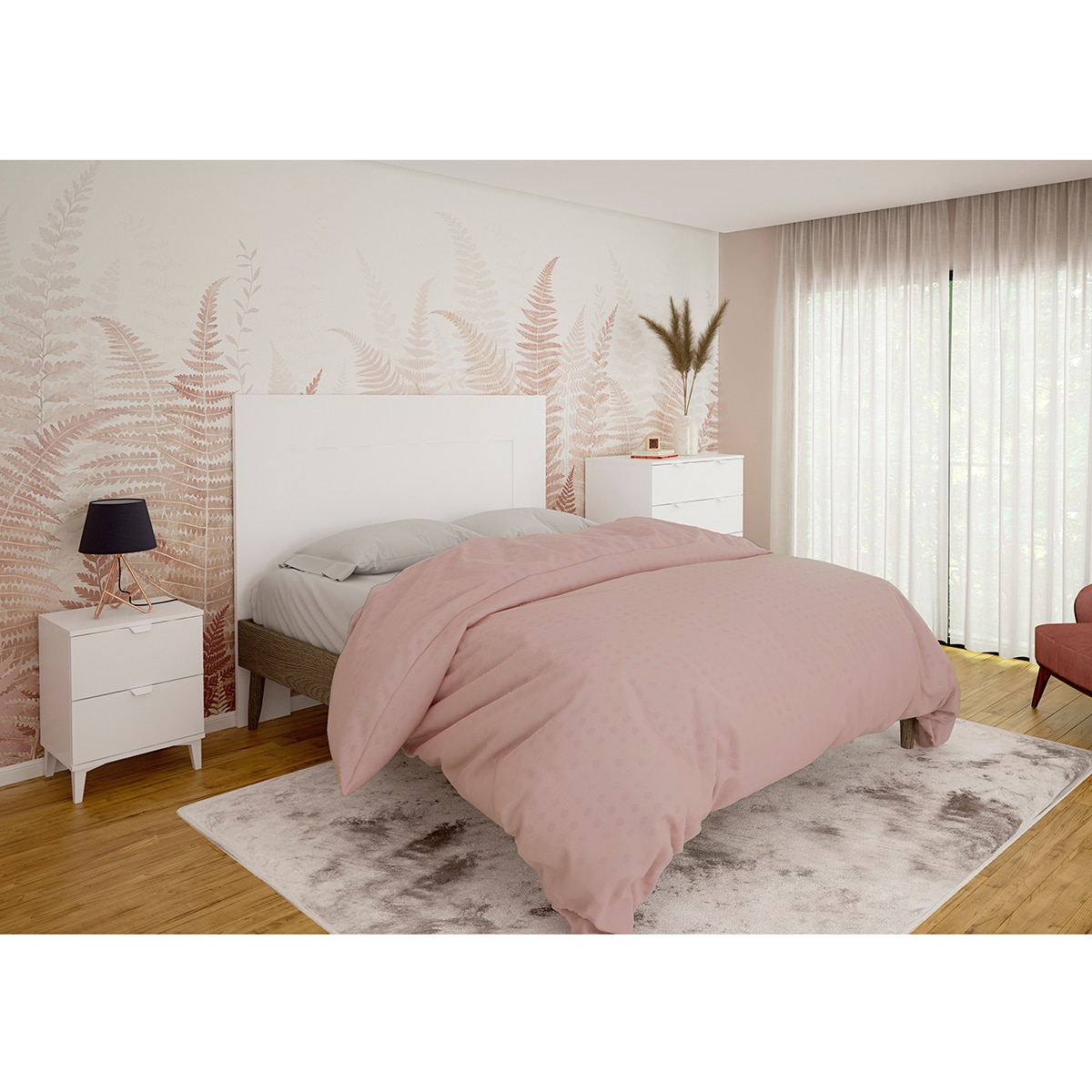 Cómoda Melamina 4 Gavetas com Pés Branco-5