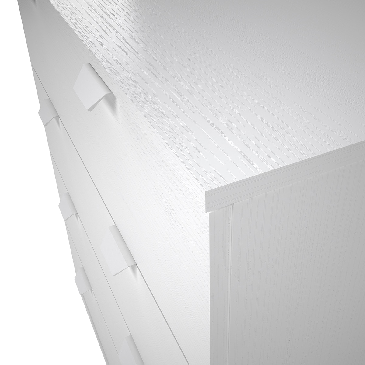 Cómoda Melamina 4 Gavetas com Pés Branco-9