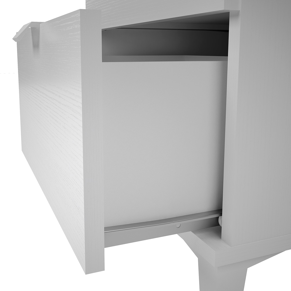Imagen 8 de Cajonera Melamina 2 Cajones con Patas Blanco