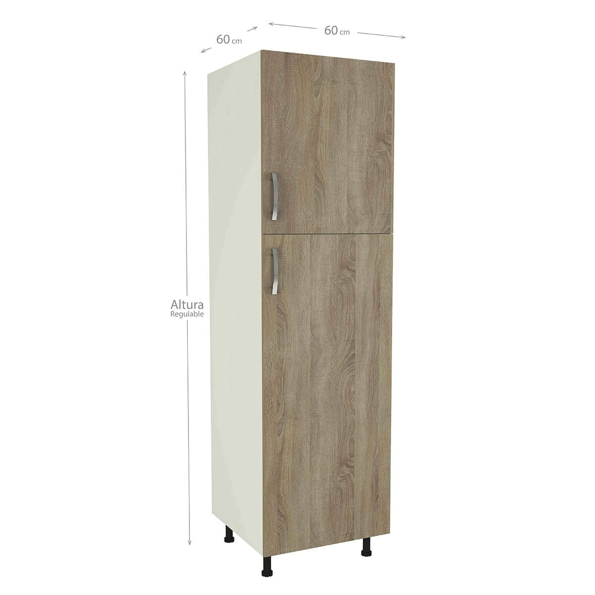 Módulo de Coluna de 2 Portas Carvalho-3