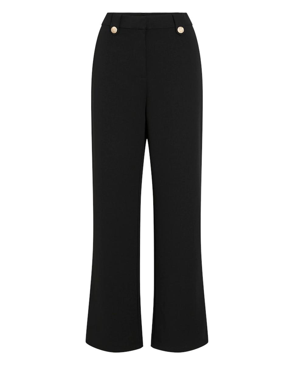 Pantalón de mujer de corte recto - Vila - Negro Negro-4