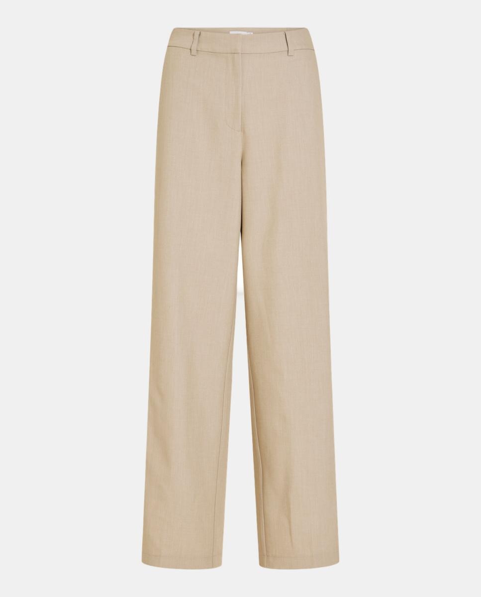 Calças Formais Regular com Viscose Taupe-3