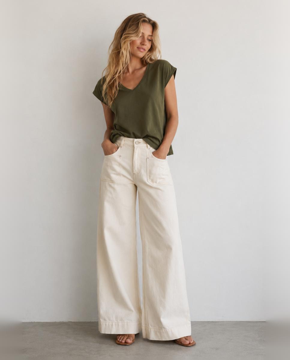 Jeans 7/8 Bege-5