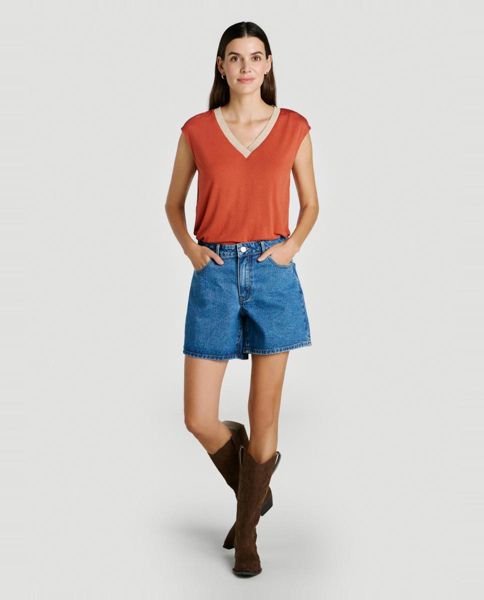 Vila - Pantalón corto vaquero de mujer.