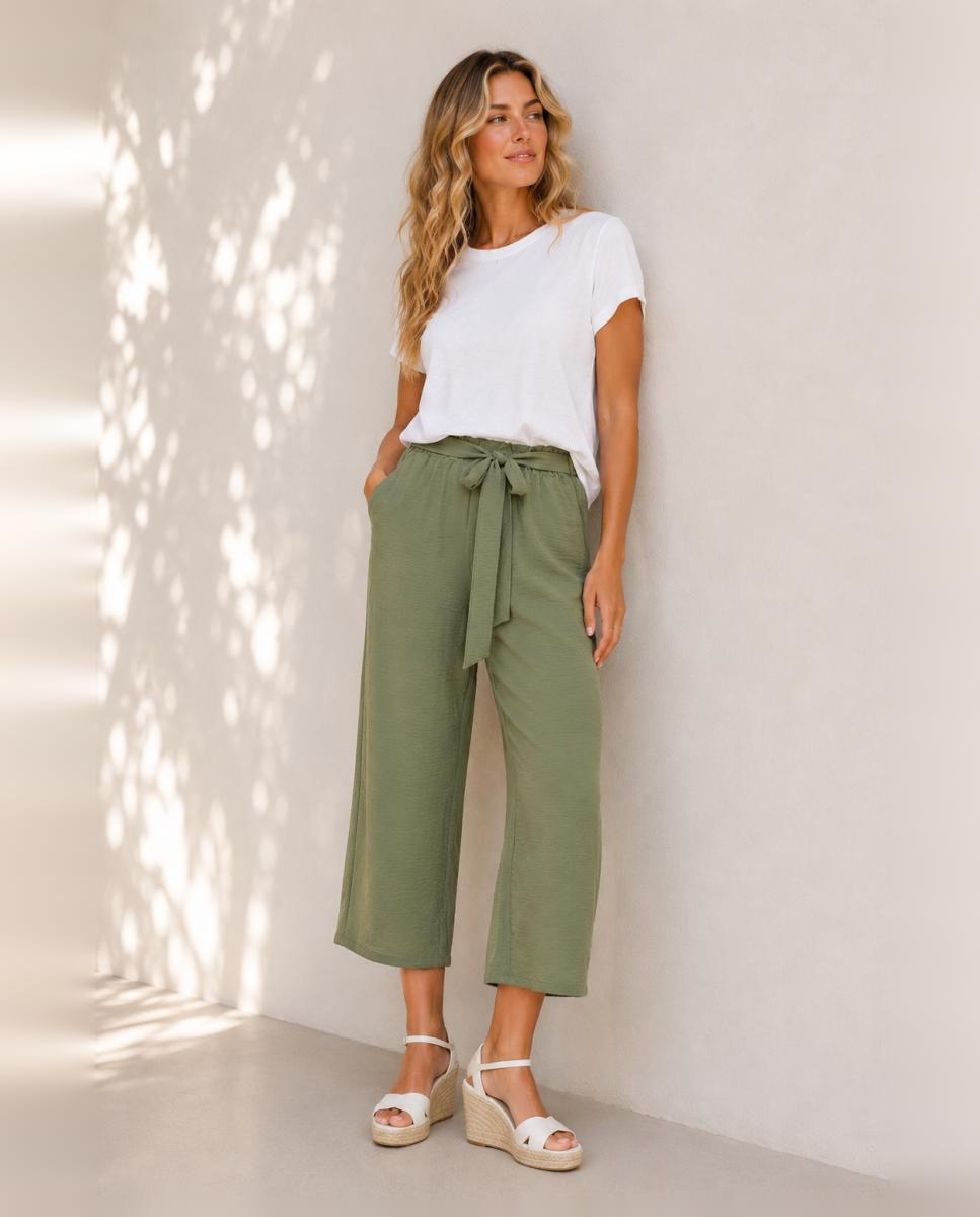 Vila - Pantalón de mujer largo culotte.