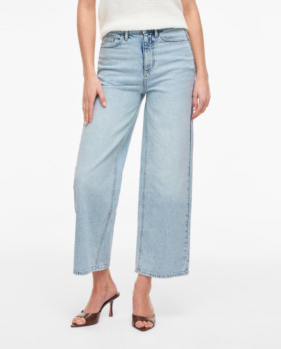 Jeans 7/8 com Algodão Orgânico Azul-claro-2