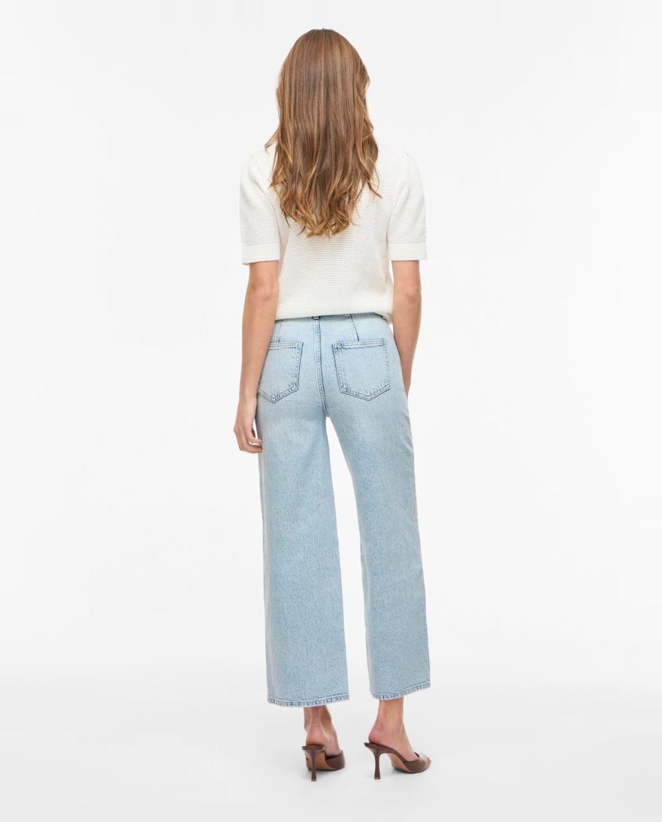Jeans 7/8 com Algodão Orgânico Azul-claro-5