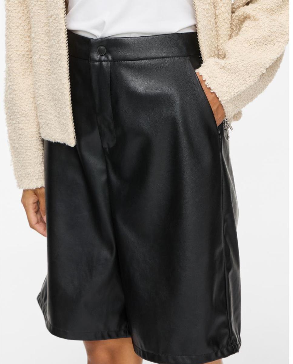 Bermuda de mujer de tiro alto - Vila - Negro Negro-2