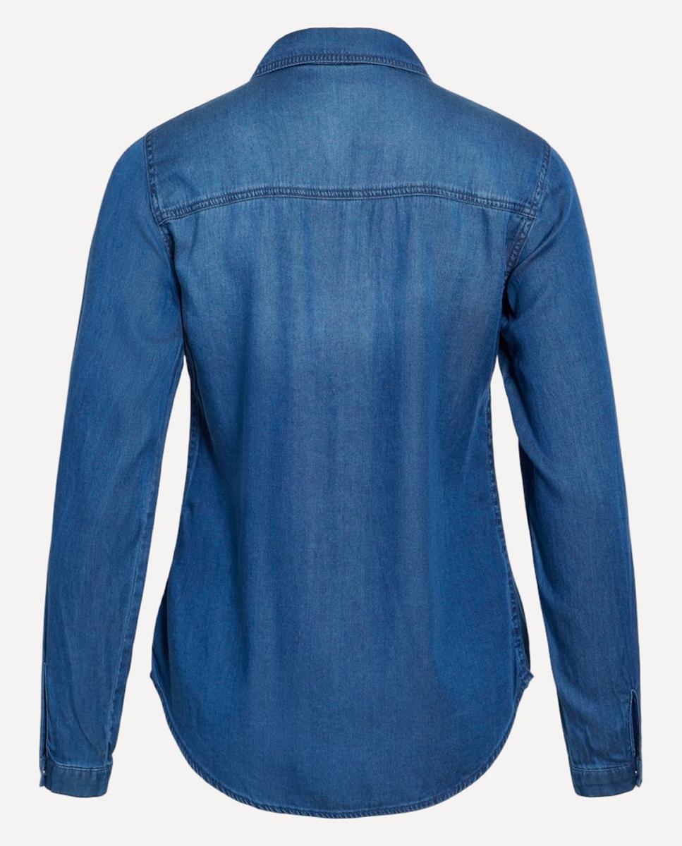 Camisa de mujer vaquera - Vila - Azul marino Azul marino-7