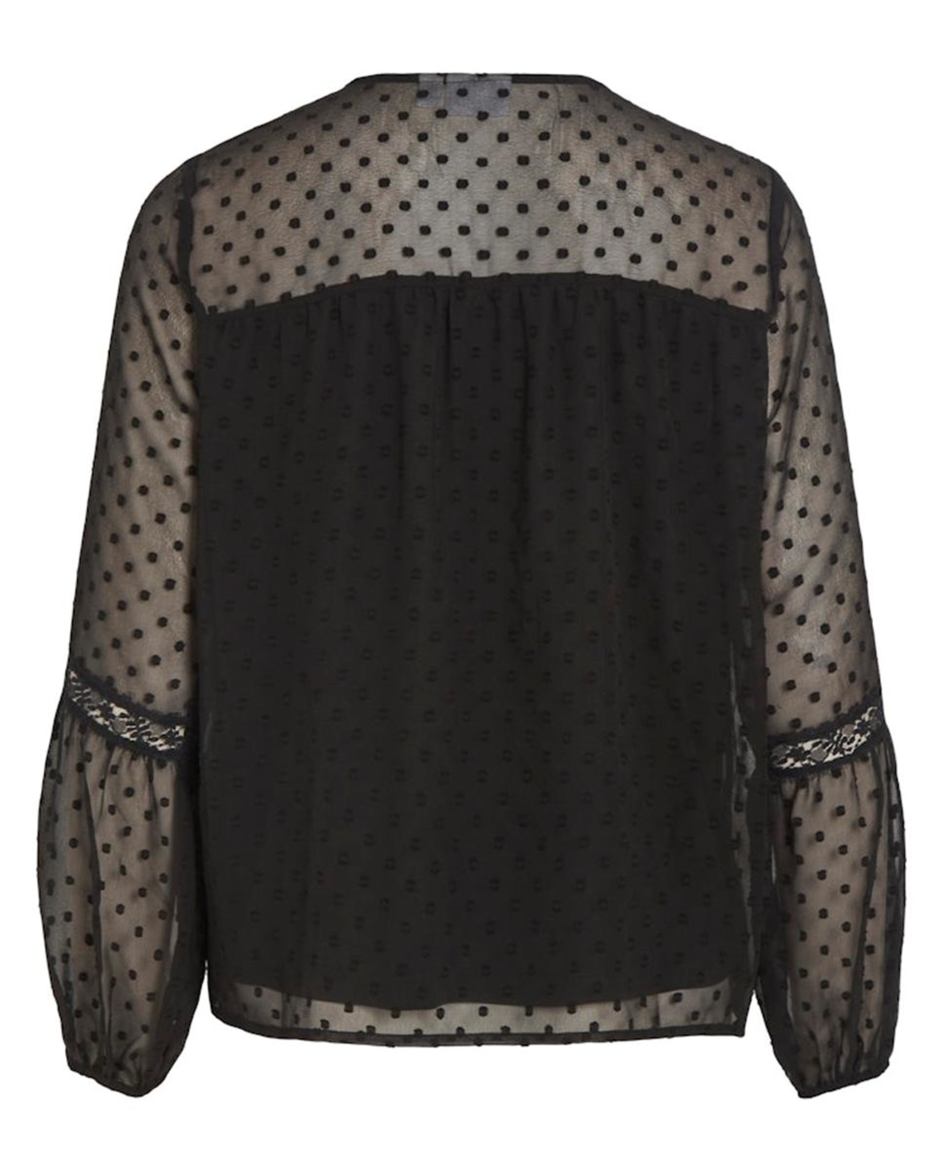Blusa de mujer con plumeti - Vila - Negro Negro-7