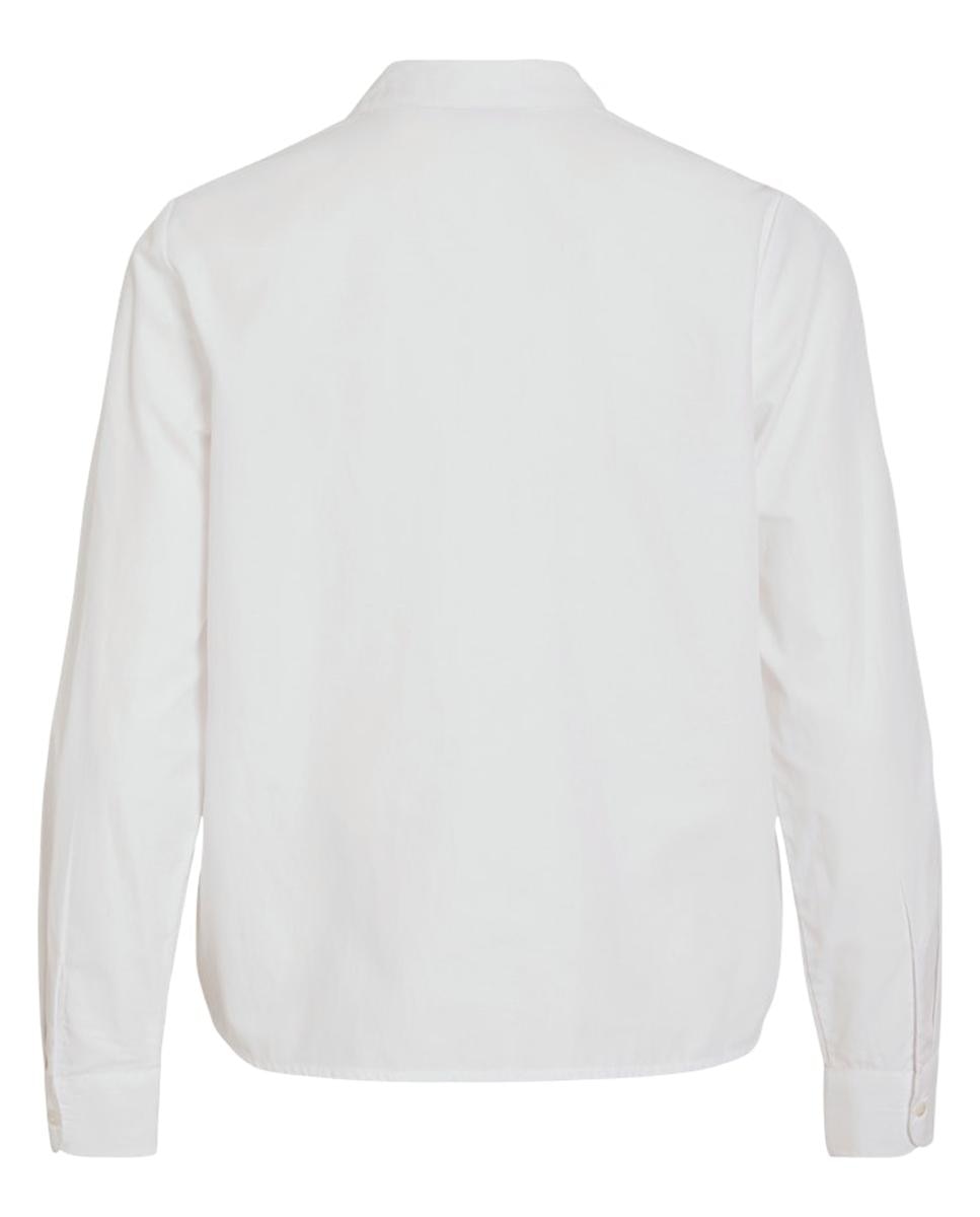 Camisa de Algodão com Bolso Branco-5