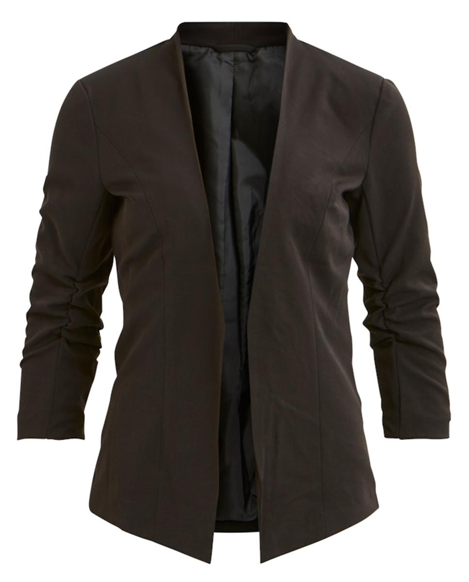 Blazer com Mangas ¾ Preto-6