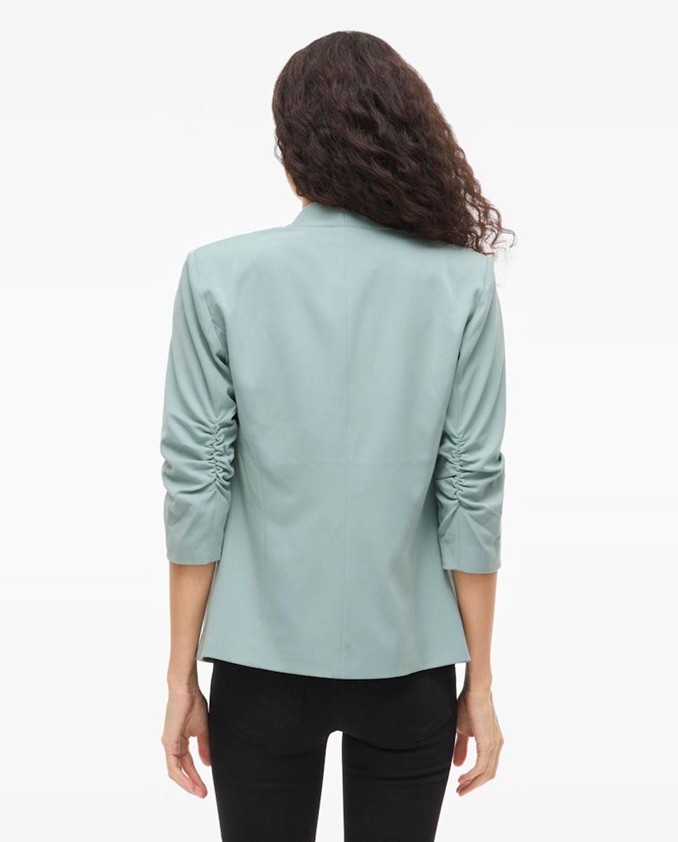 Blazer com Mangas ¾ Azul-claro-2