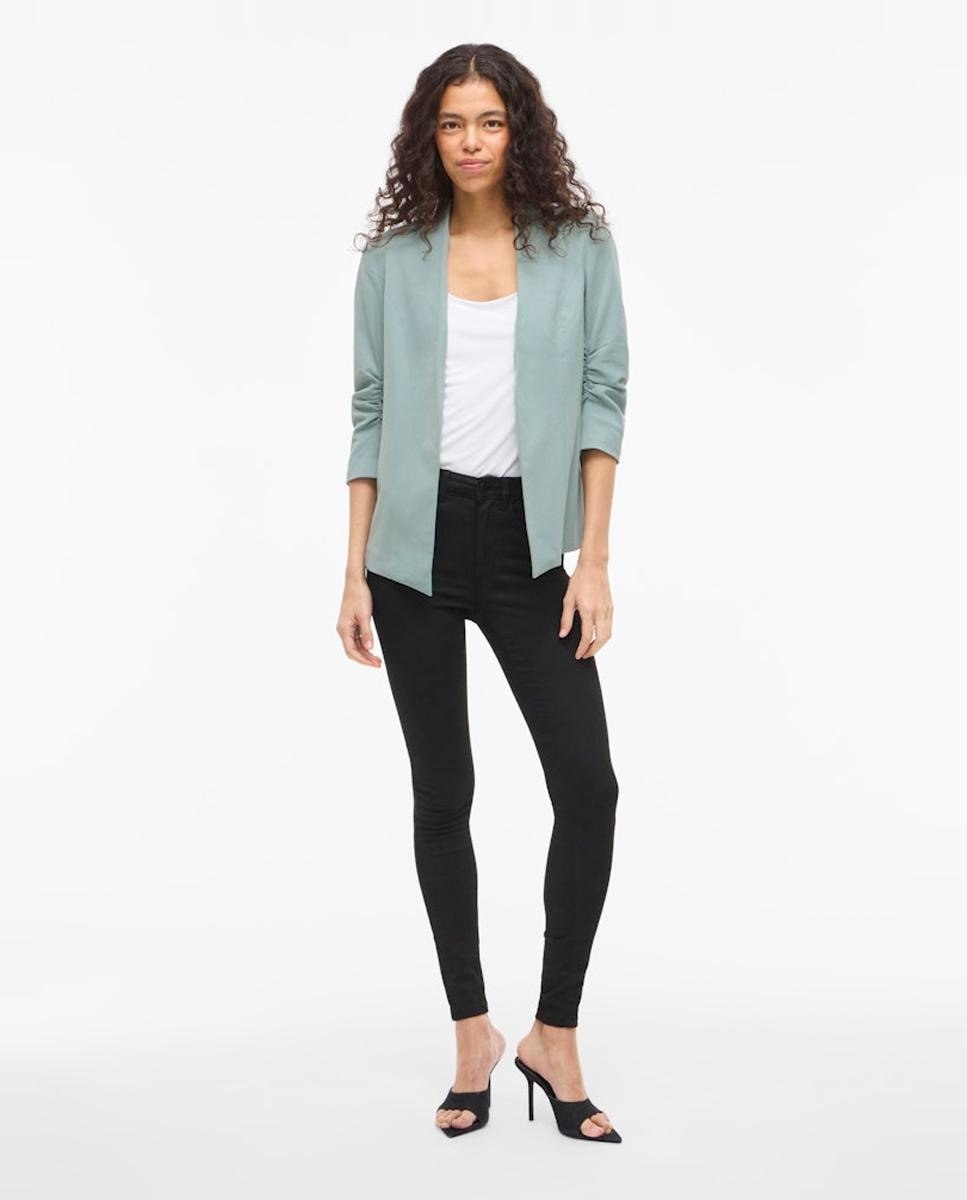 Blazer com Mangas ¾ Azul-claro-7