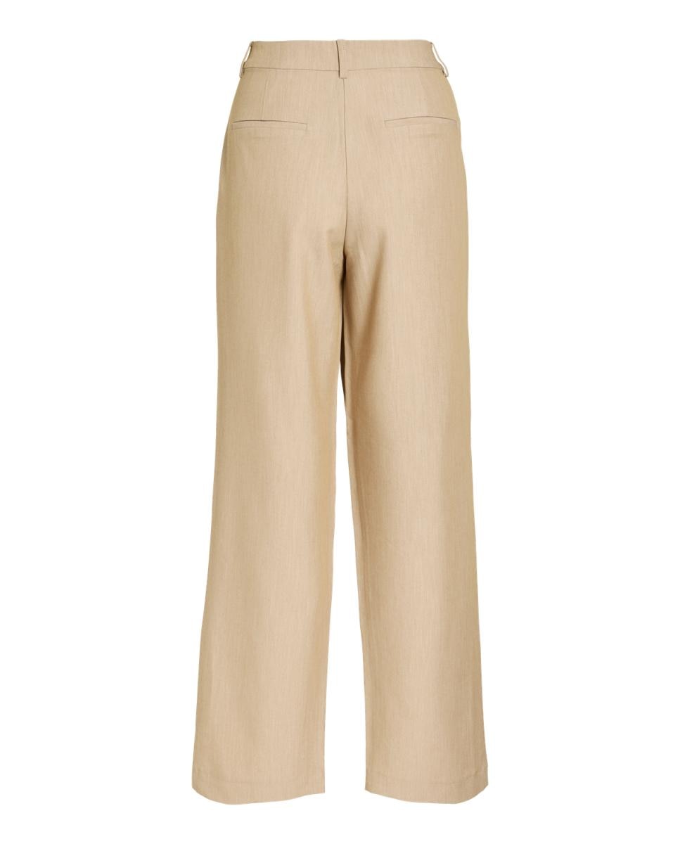 Calças Formais com Viscose Bege-10