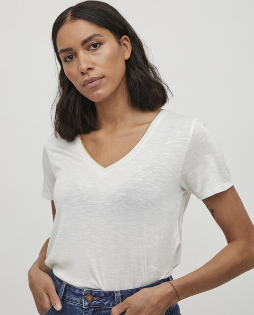 Imagem 0 de T-shirt de Fio Metalizado com Manga Curta