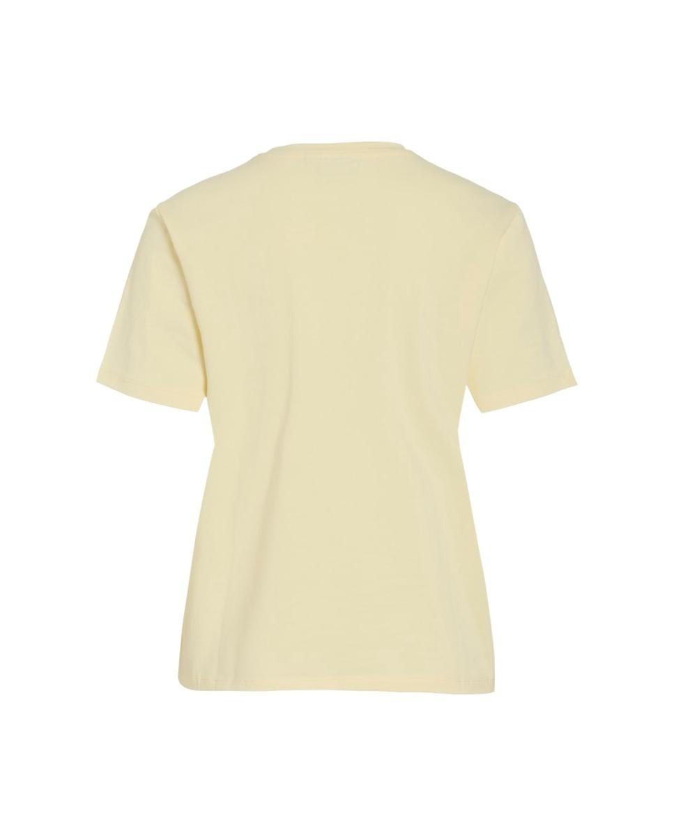 T-shirt lisa de manga curta Taupe-5