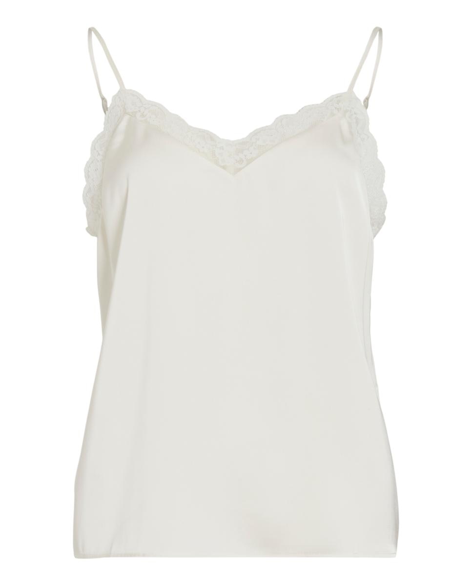 Top de mujer detalle encaje - Vila - Blanco Blanco-5