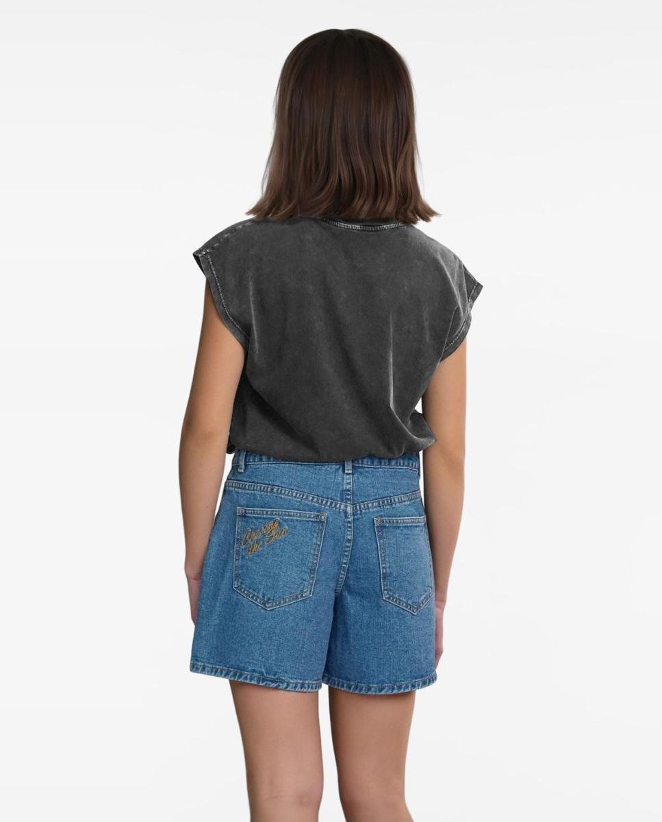 Top de mujer sin mangas con escote redondo - Vila - Naranja Amarillo-2