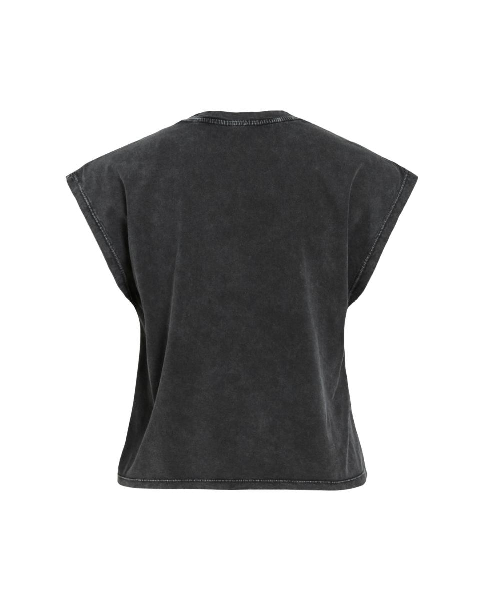 Top de mujer sin mangas con escote redondo - Vila - Naranja Amarillo-4