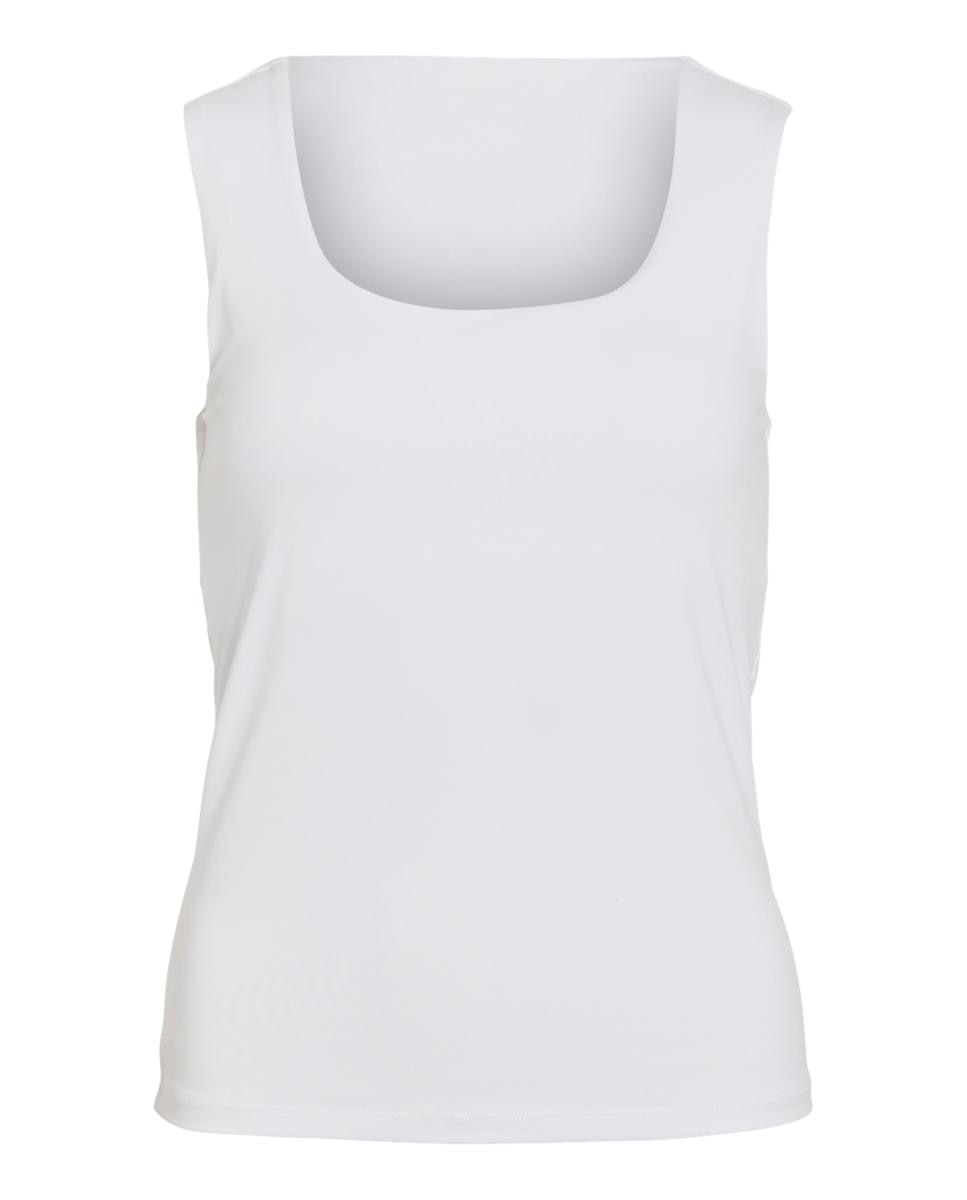 Top de mujer sin mangas de corte recto - Vila - Negro Blanco-3
