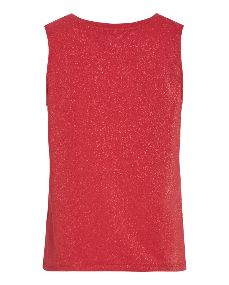 Top de mujer sin mangas con lúrex - Vila - Rojo Rojo-5