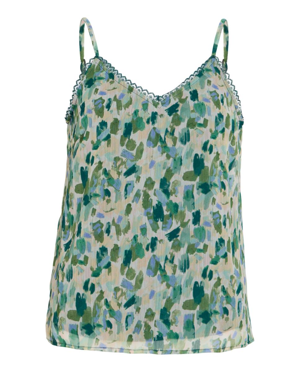 Top de mujer de gasa con tirantes - Vila - Azul Azul-3